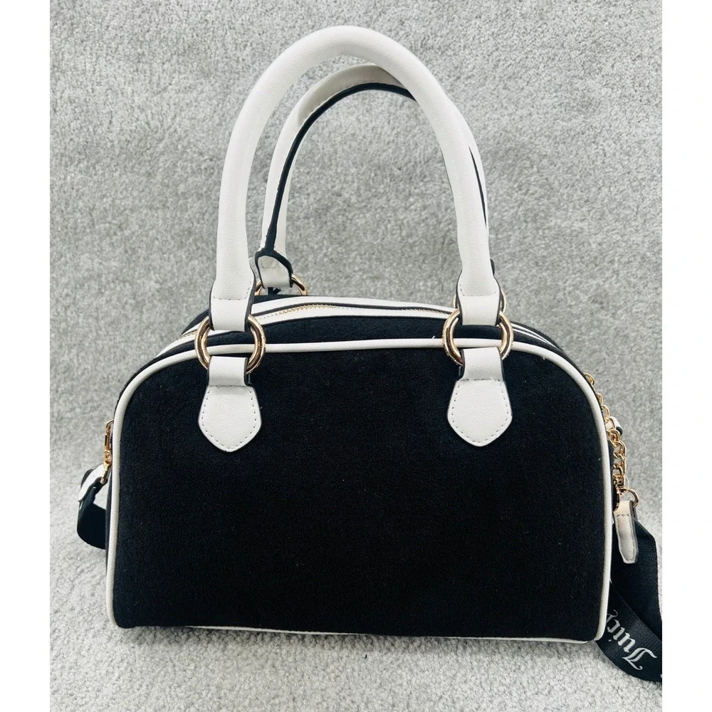 Juicy Couture Sweet N Juicy Apple Satchel‎ Strawberry Black Crossbody Bag NWT